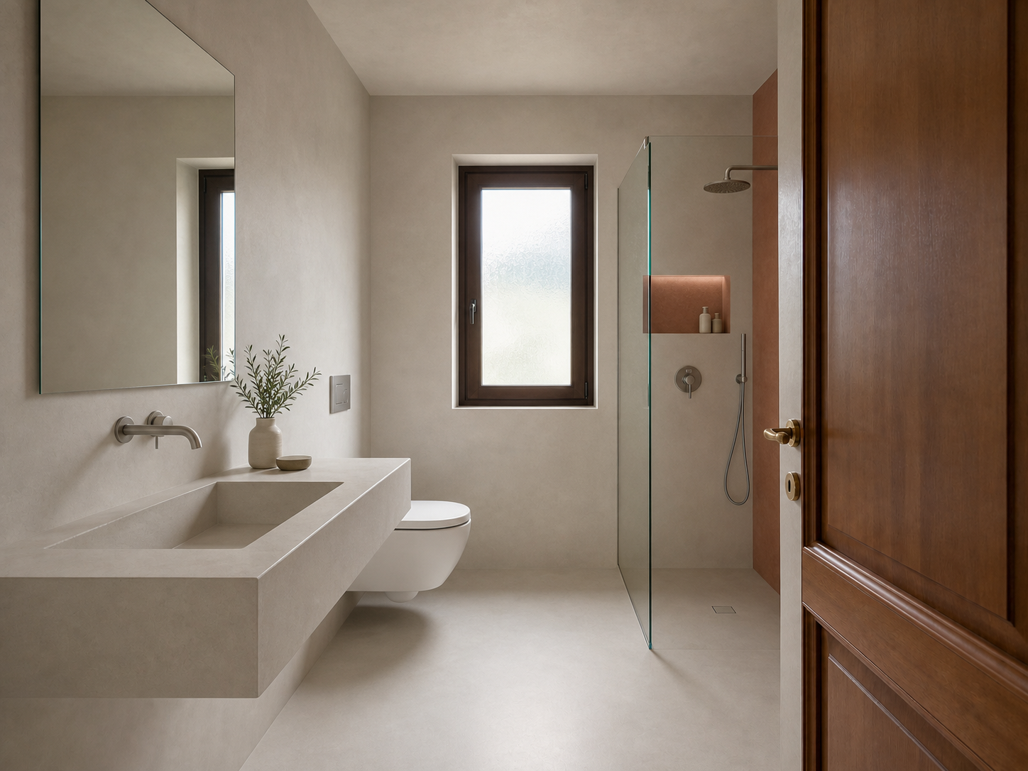 Render concettuale · Rinnovamento sopra le piastrelle — dopo